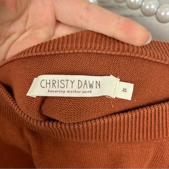 Christy Dawn Rust Burnt Orange Knit Sonny Sweater Size XL - Picture 9 of 11
